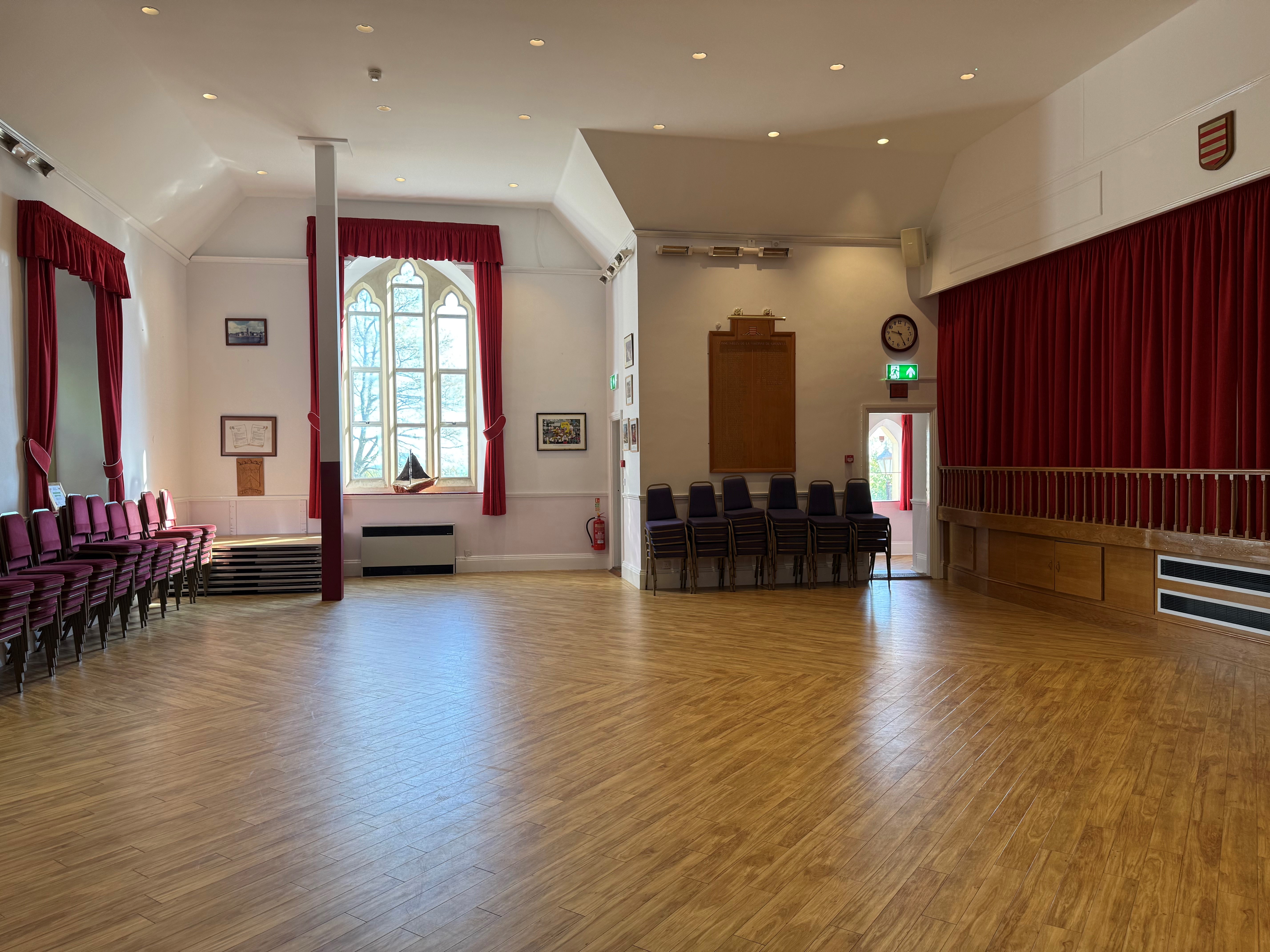 Inside of Grouville Parish Hall