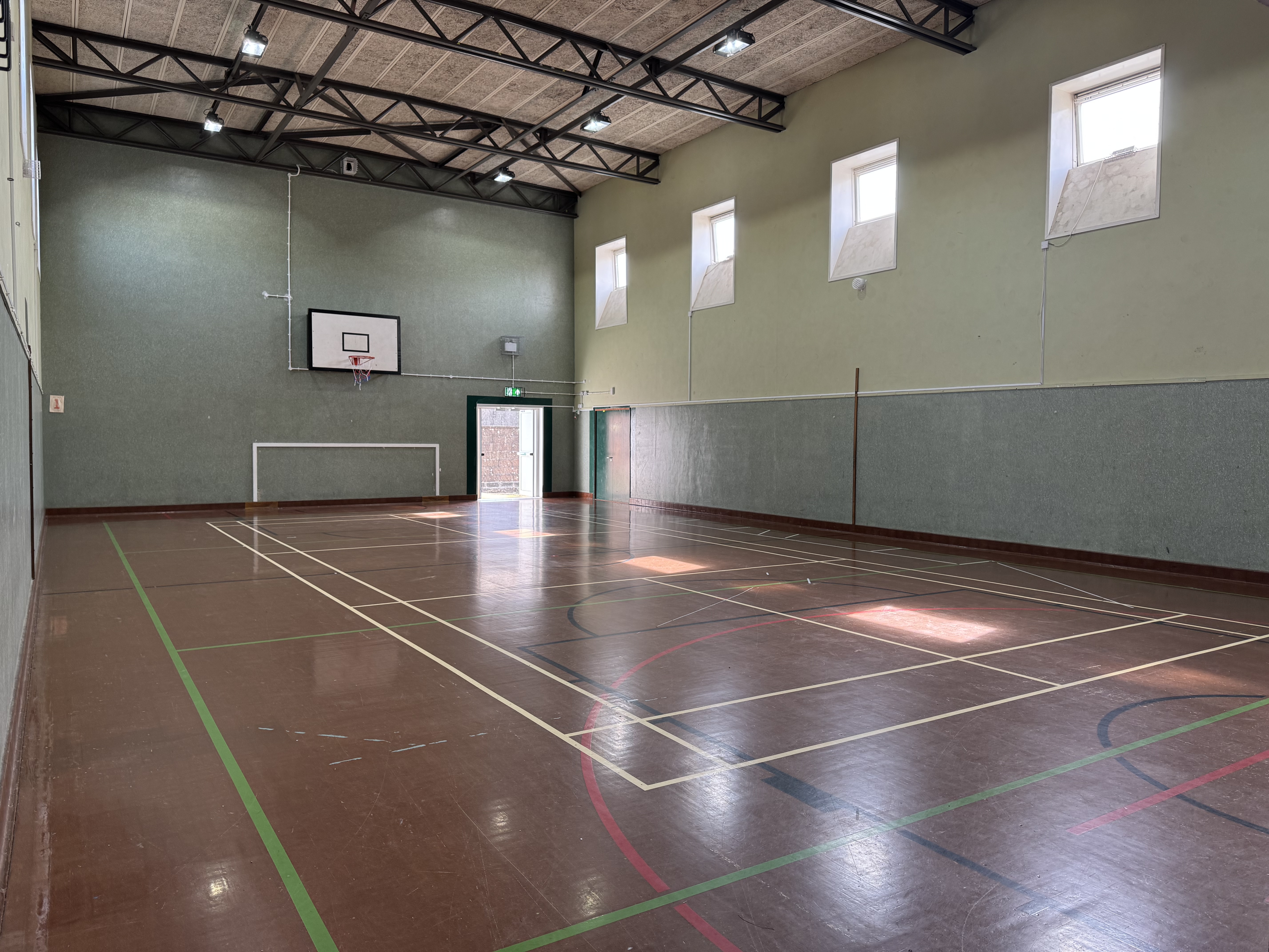 Inside of Sports Hall at Youth Centre.