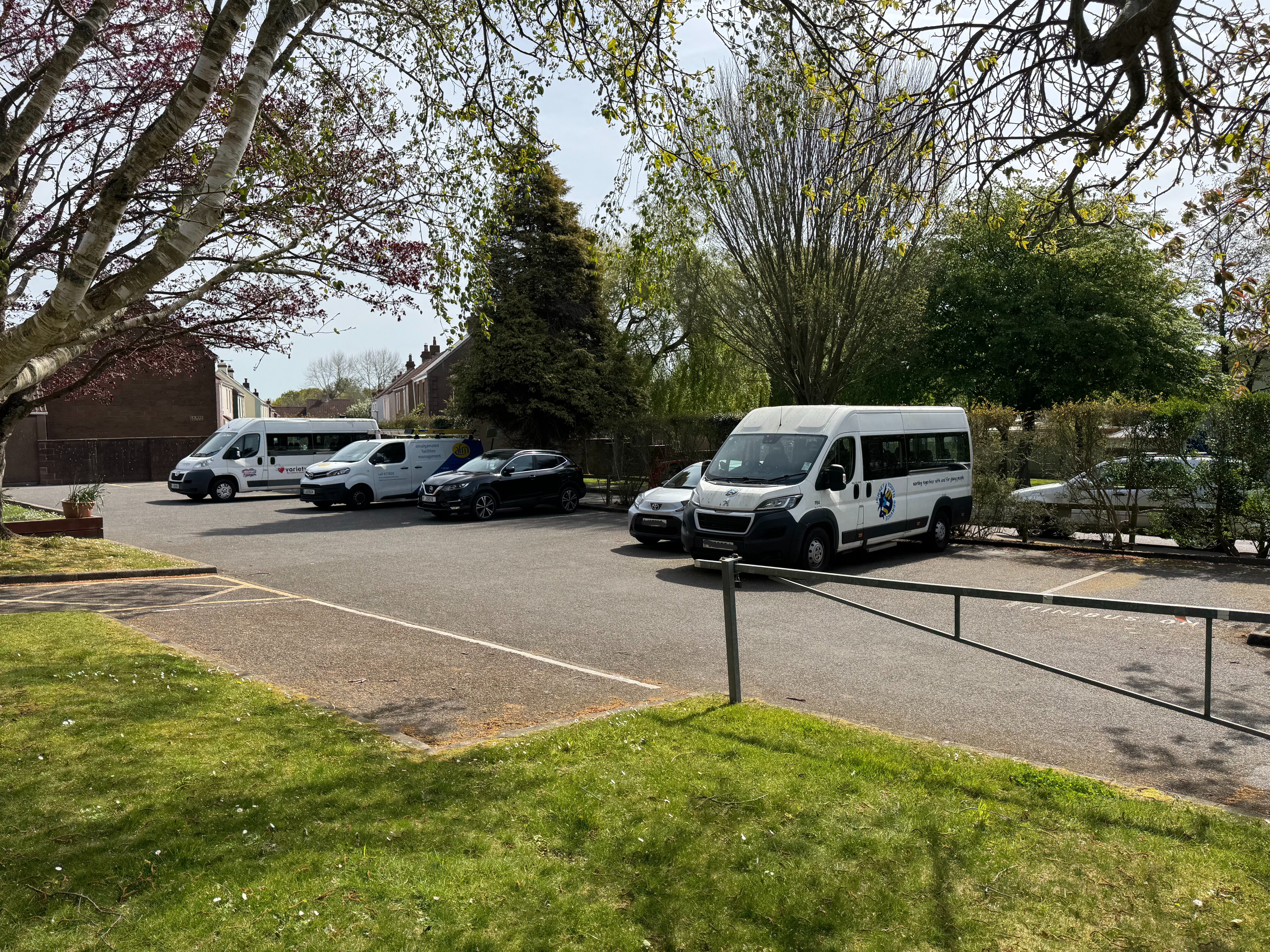 Parking spaces at Maufant Youth Centre.
