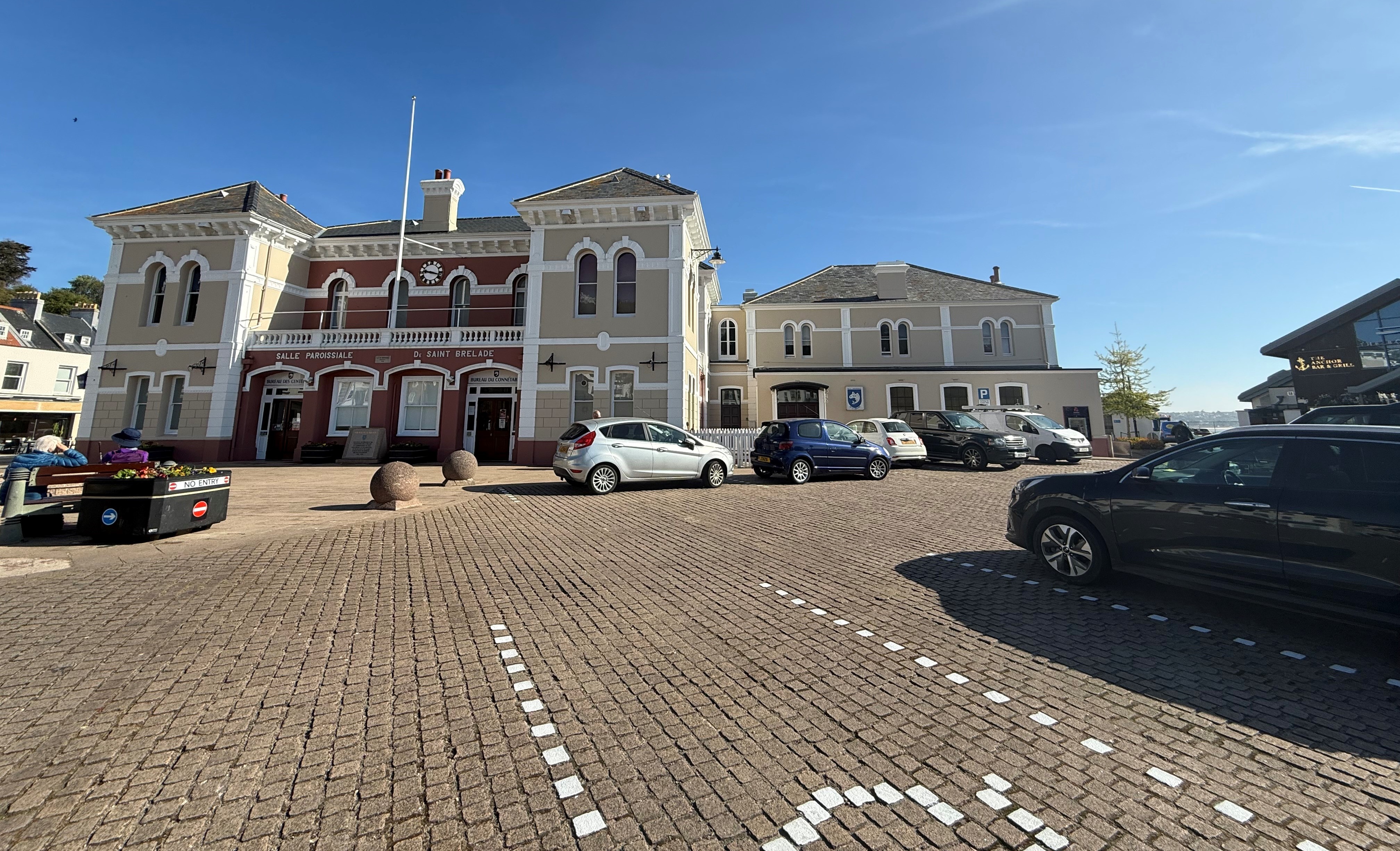 The outside of St Brelade Parish Hall
