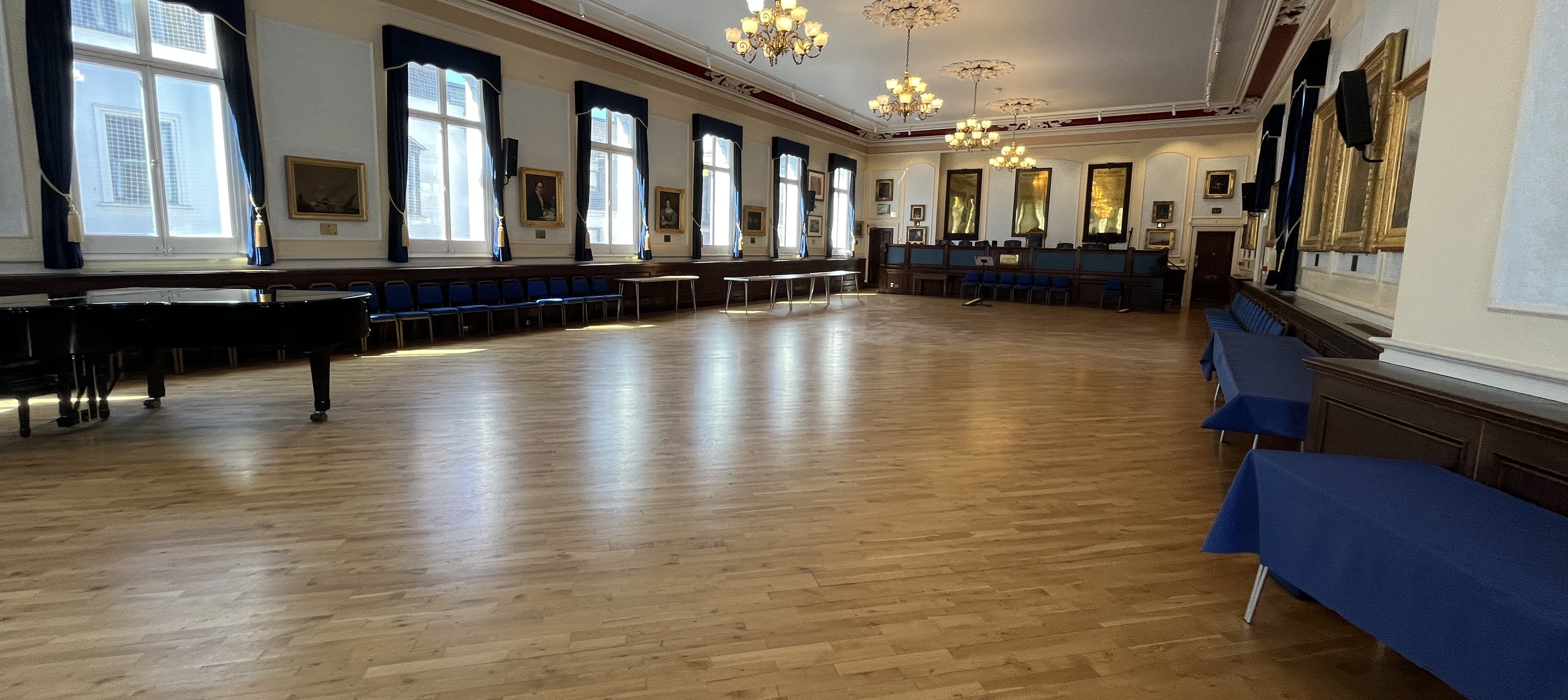 The polling room at St. Helier Town Hall