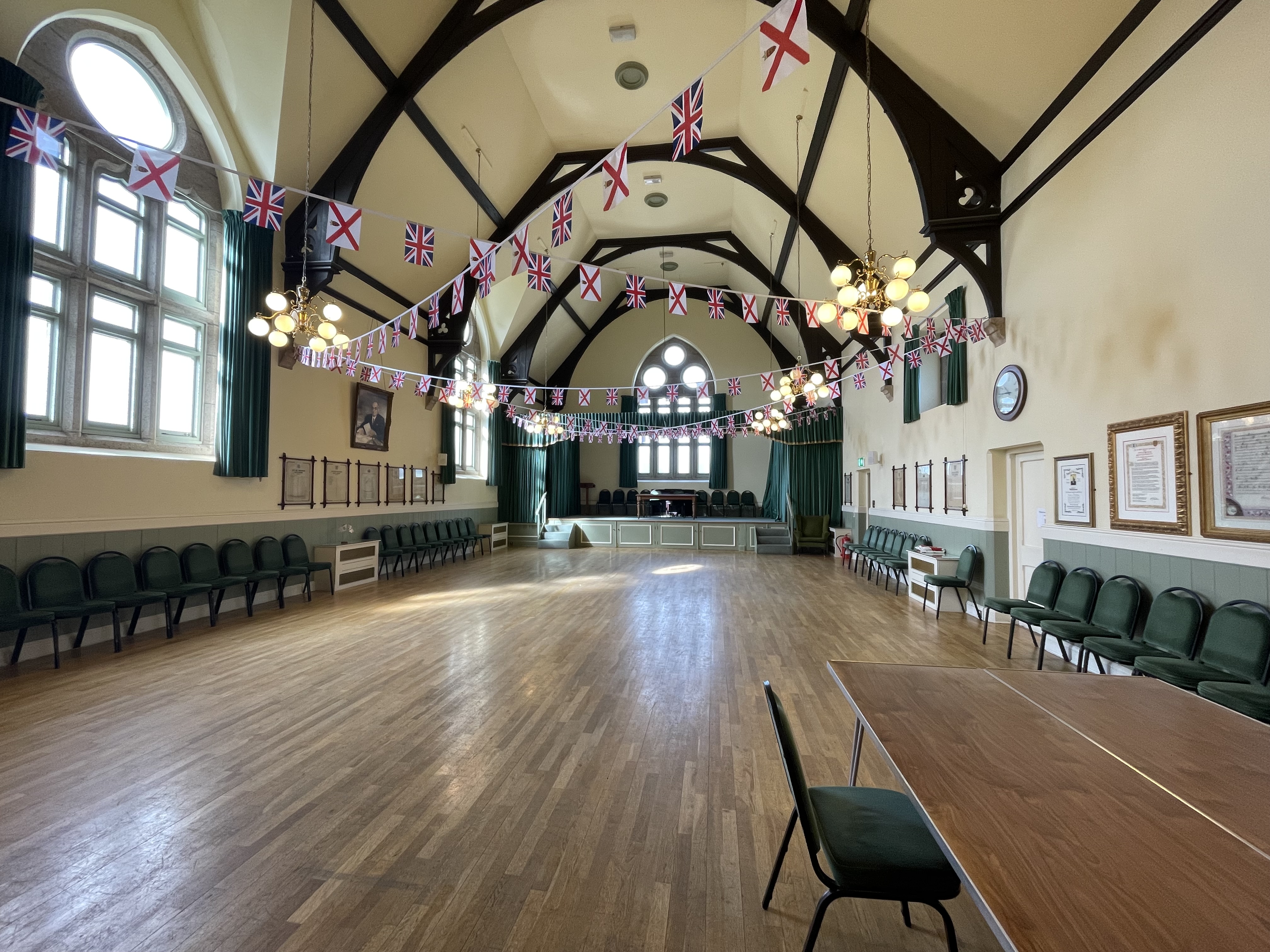 Inside view of Polling Room at St Lawrence Parish Hall