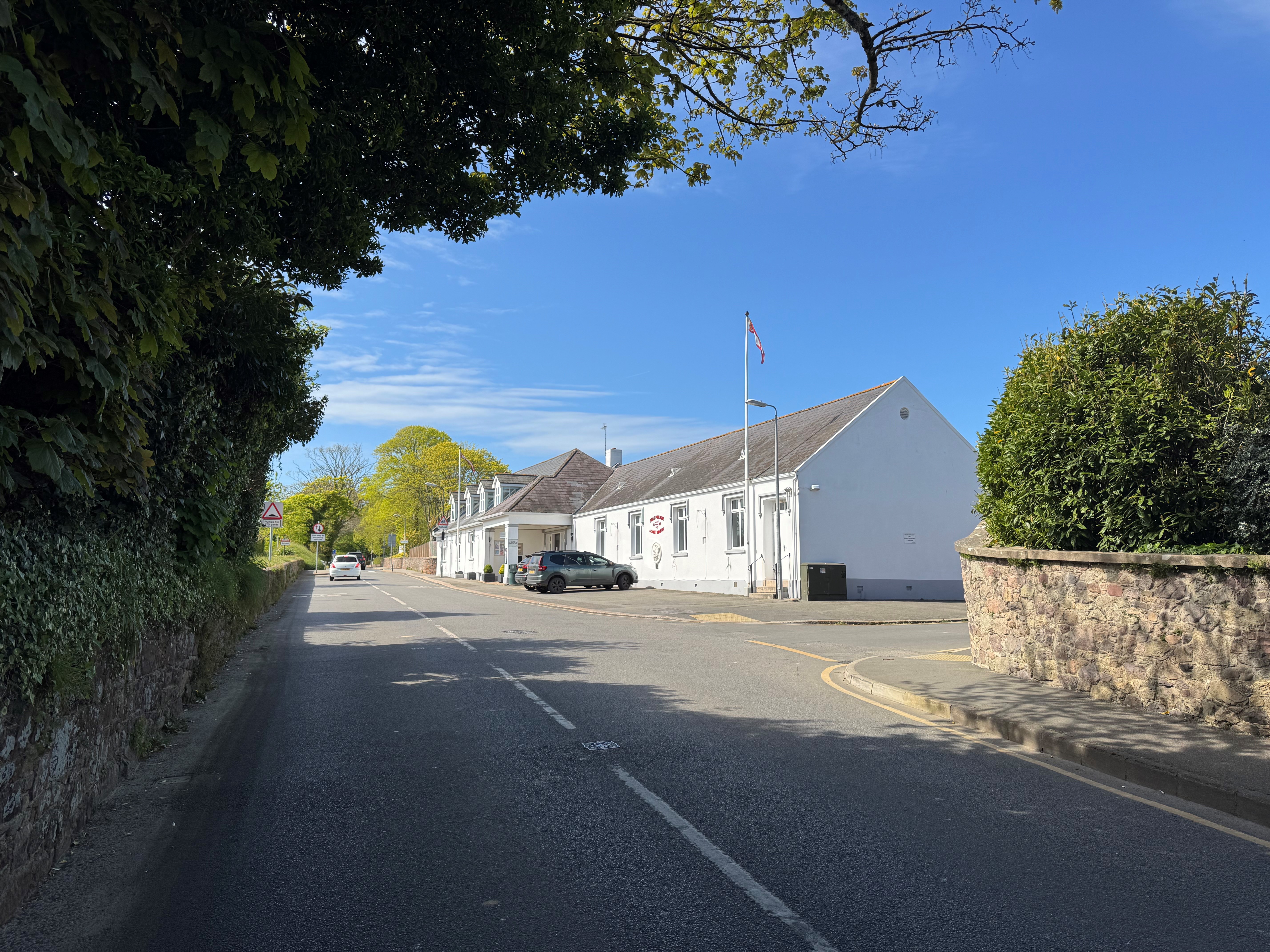 Road leading towards St Martin Public Hall.
