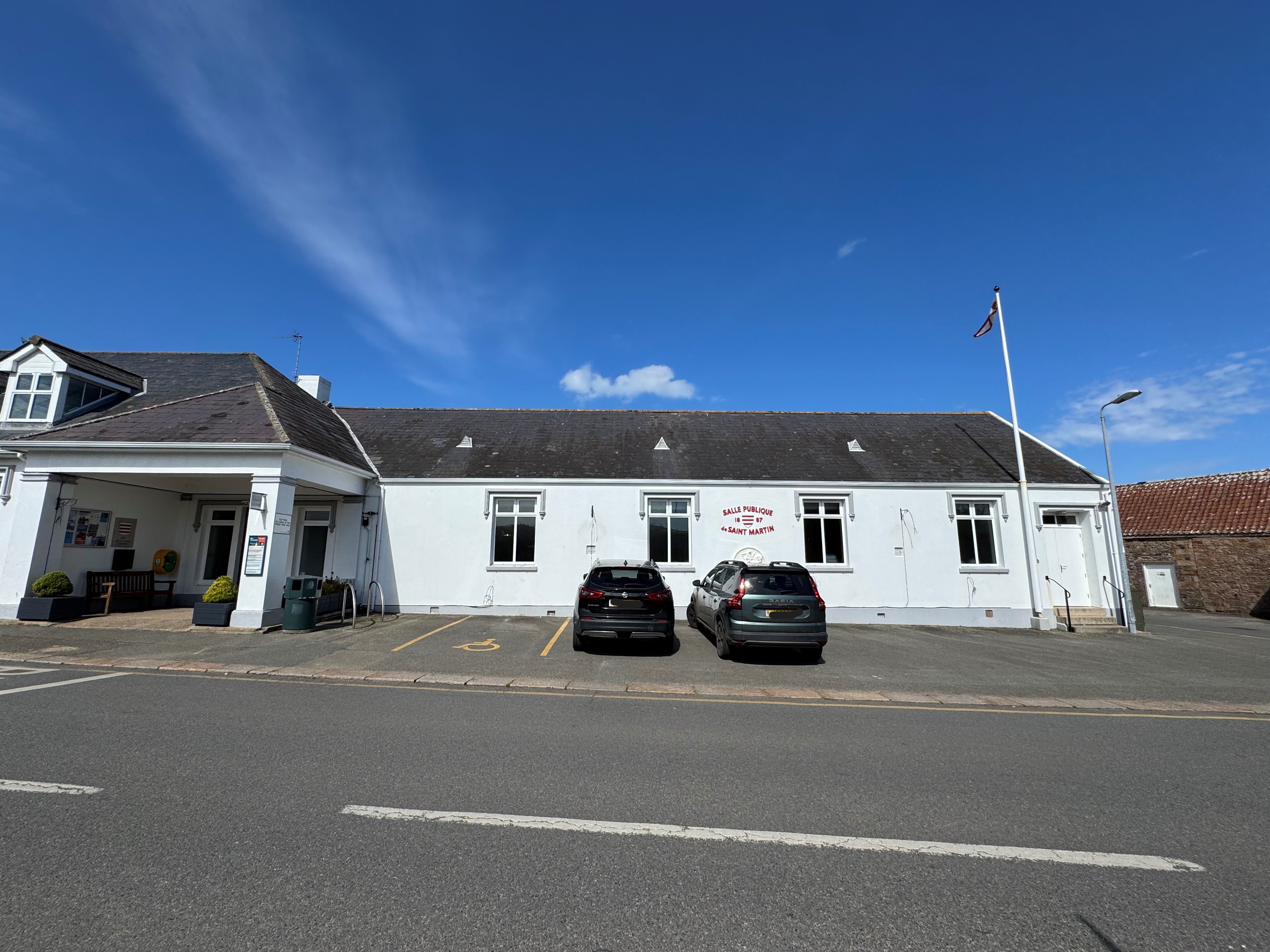 Exterior of St Martin Public Hall.