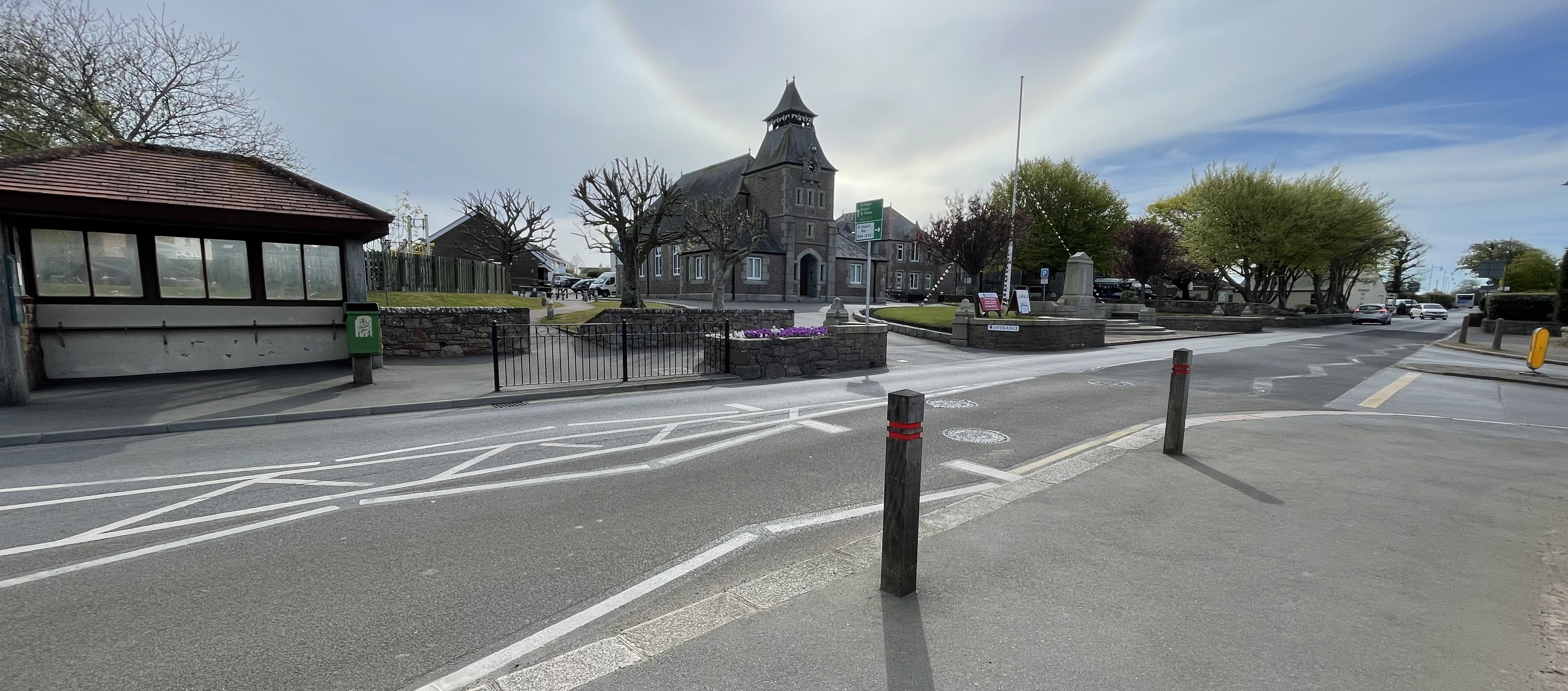 Street view of St Ouen Parish Hall.