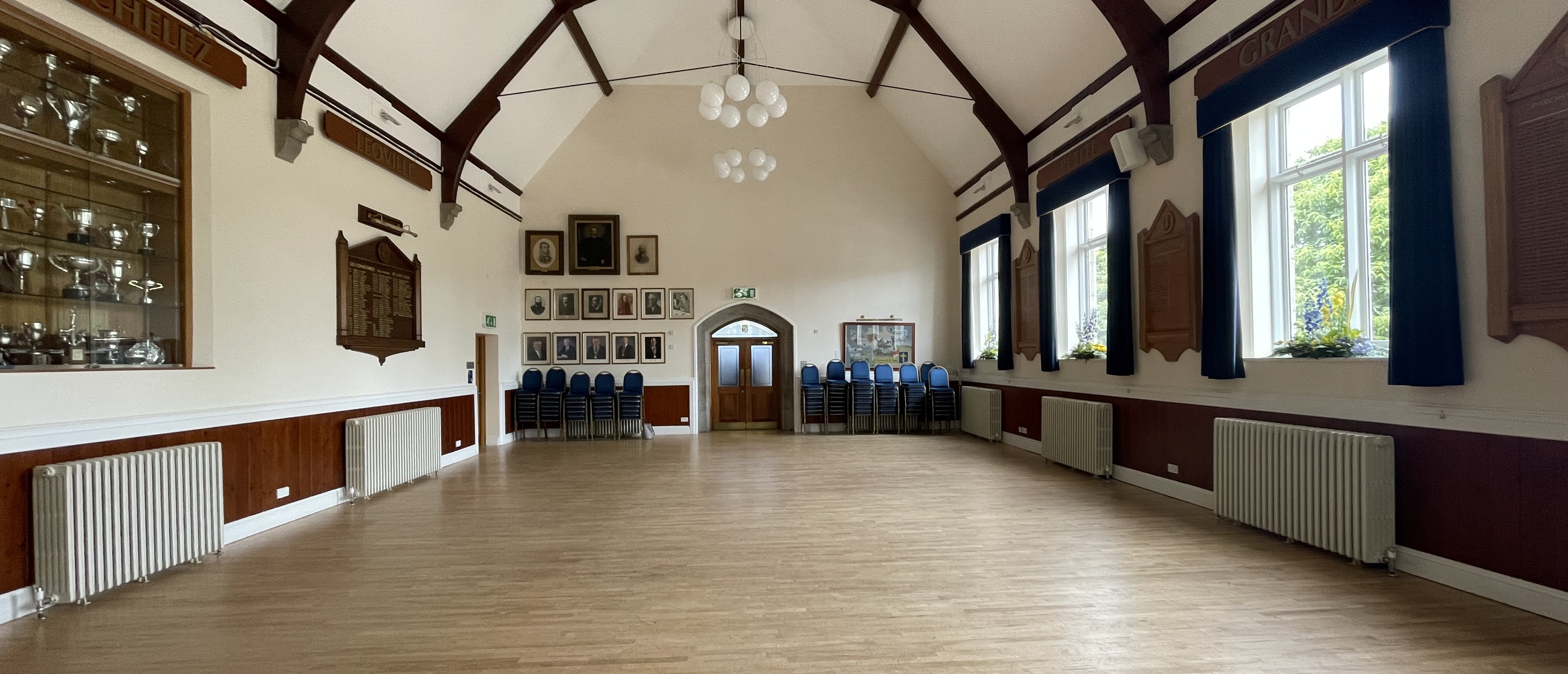 Hall inside St Ouen Parish Hall.