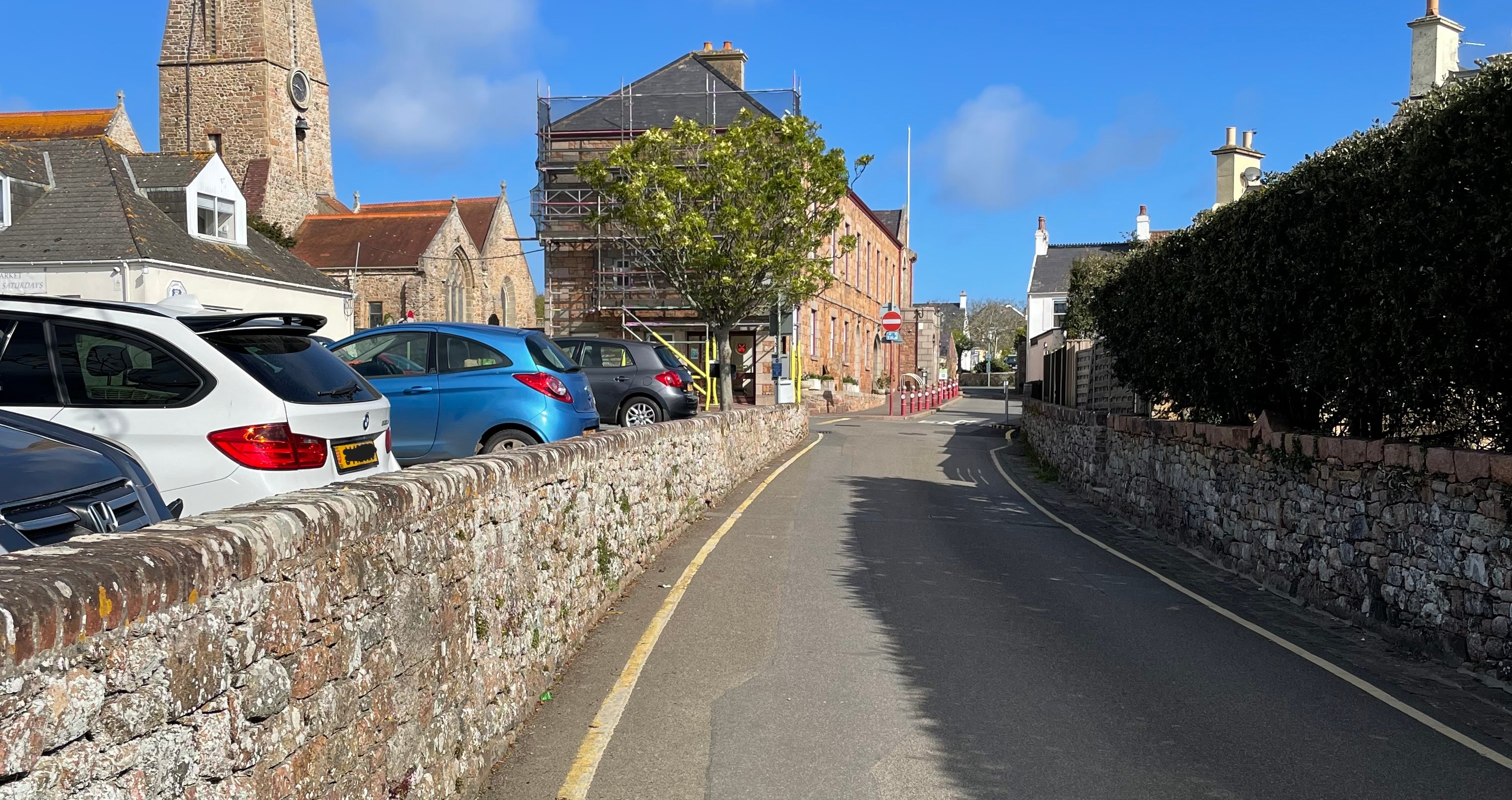 Approach road leading to St. Peter's Parish Hall.