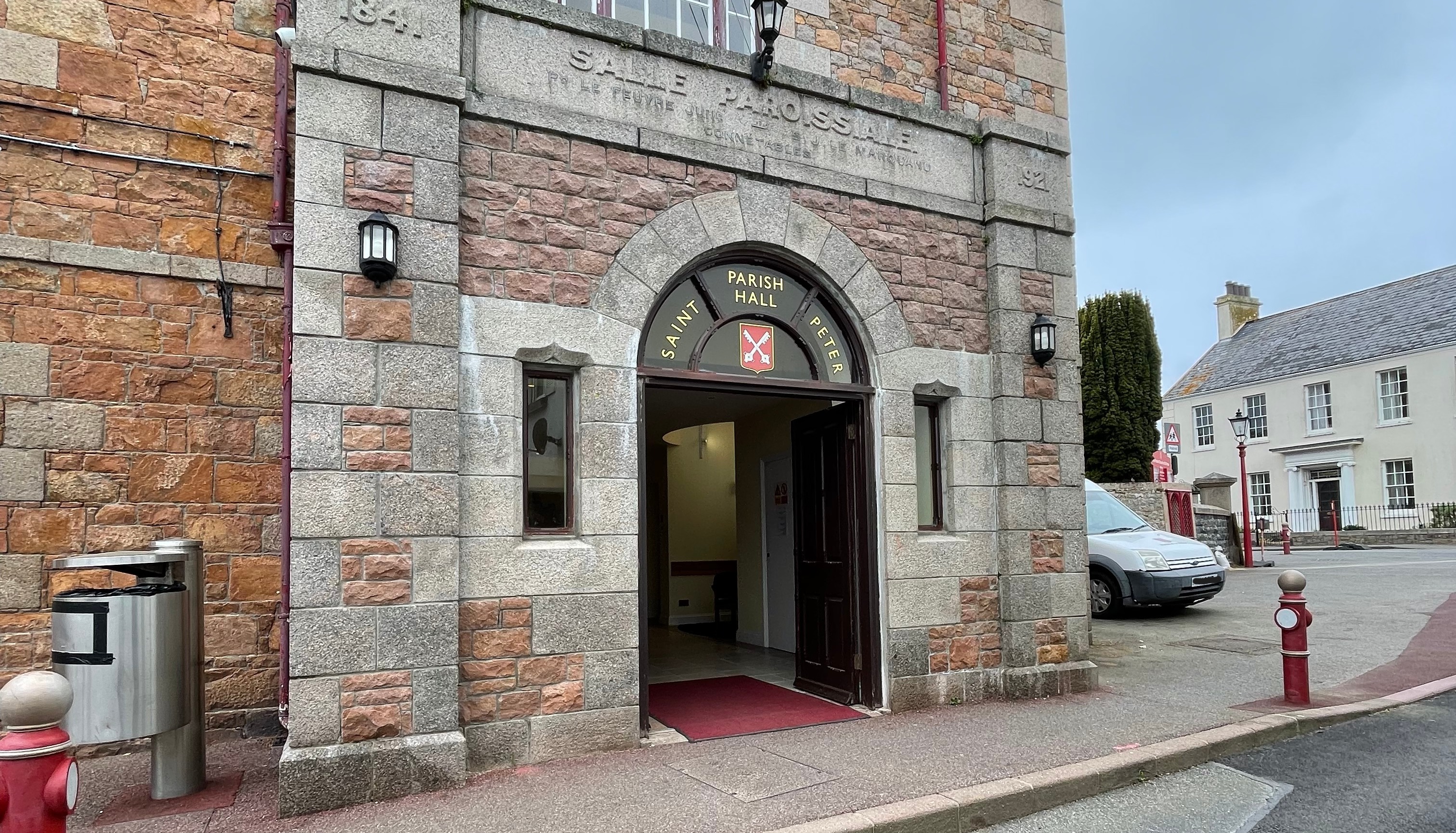 Entrance door to St. Peter's Parish Hall.