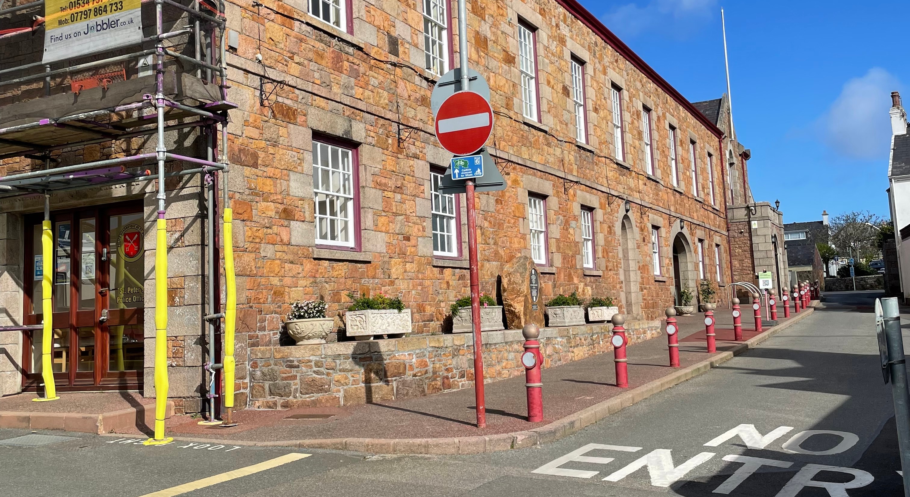 Approach road leading up close to St. Peter's Parish Hall.