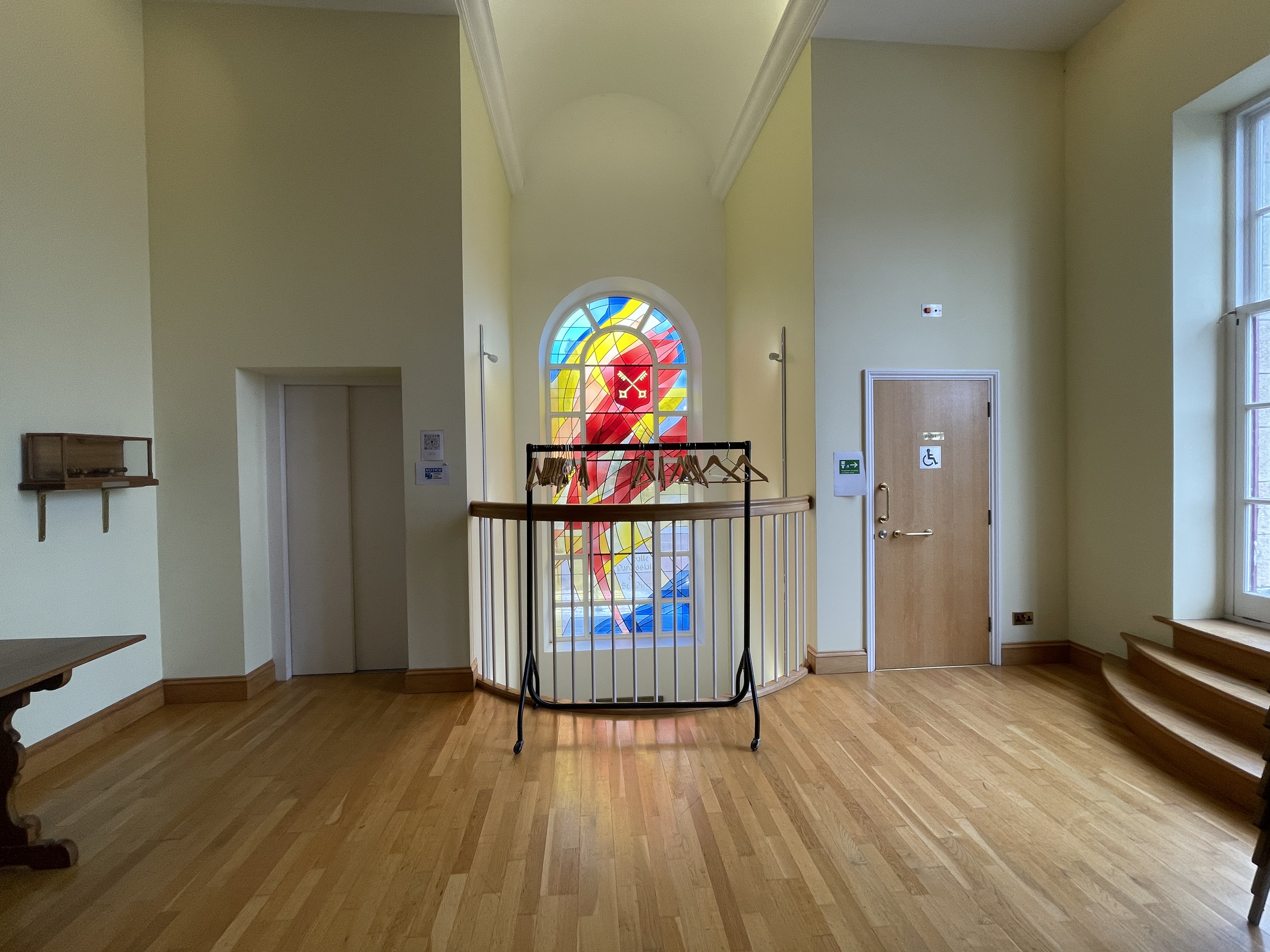 Lift access at Polling Room level and accessible toilet.