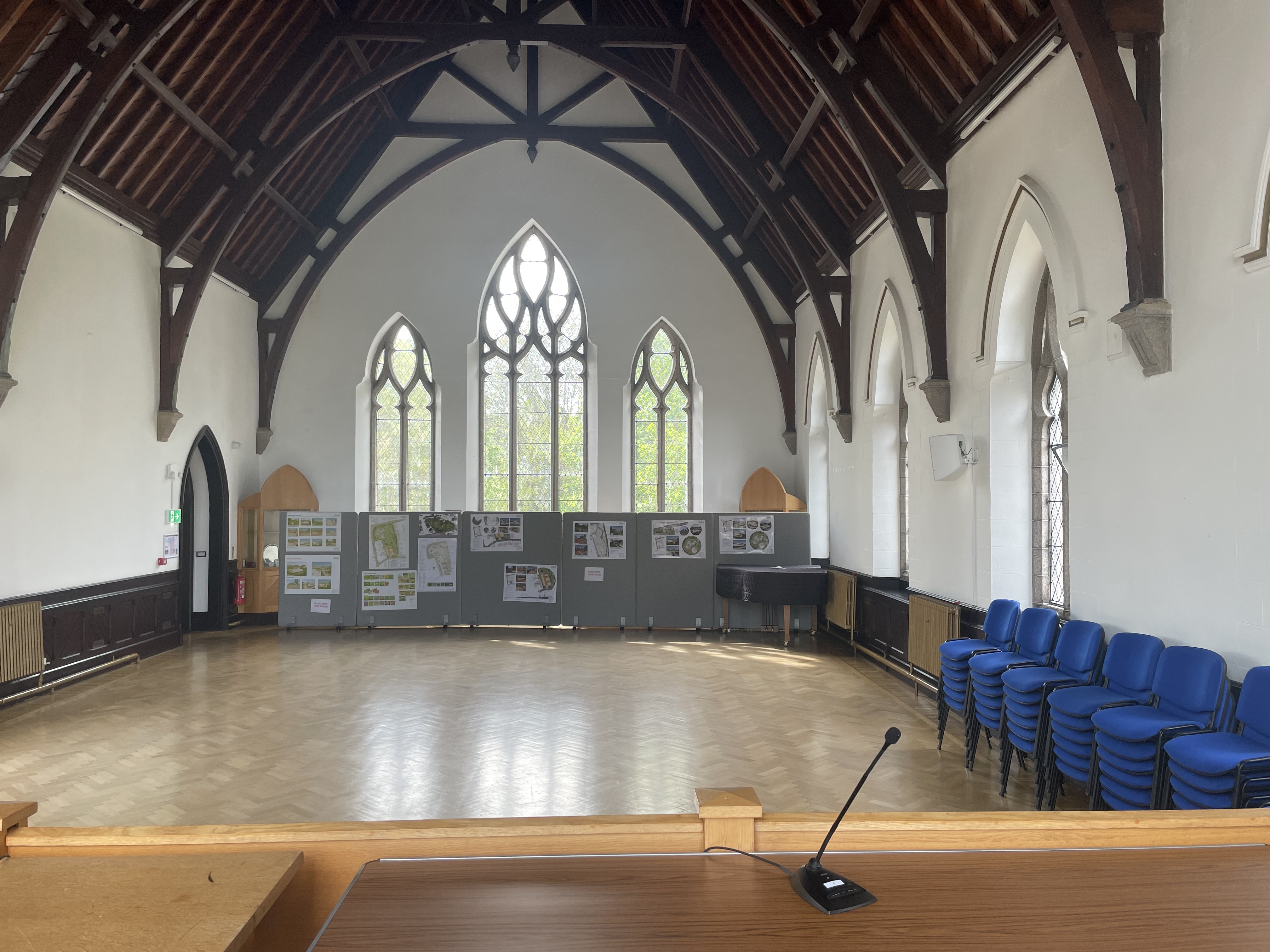 The hall where the polling station can be accessed.