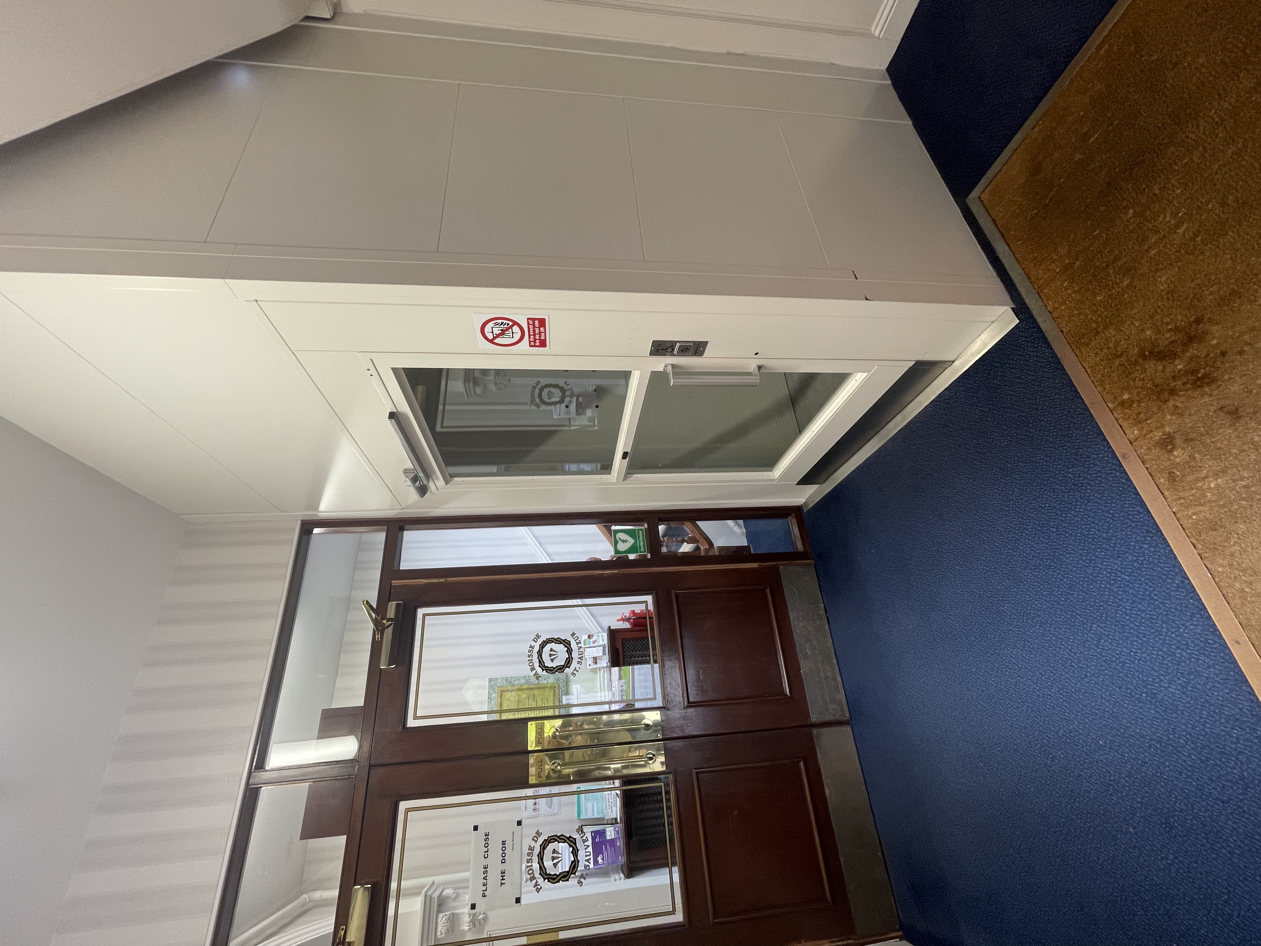 The lift access on the ground floor