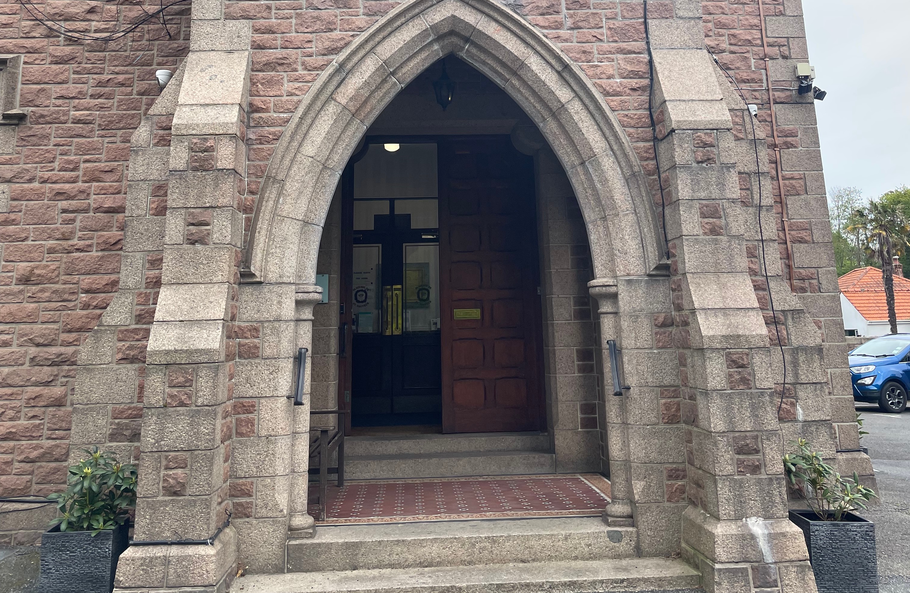 Main entrance to St. Saviour's Parish Hall