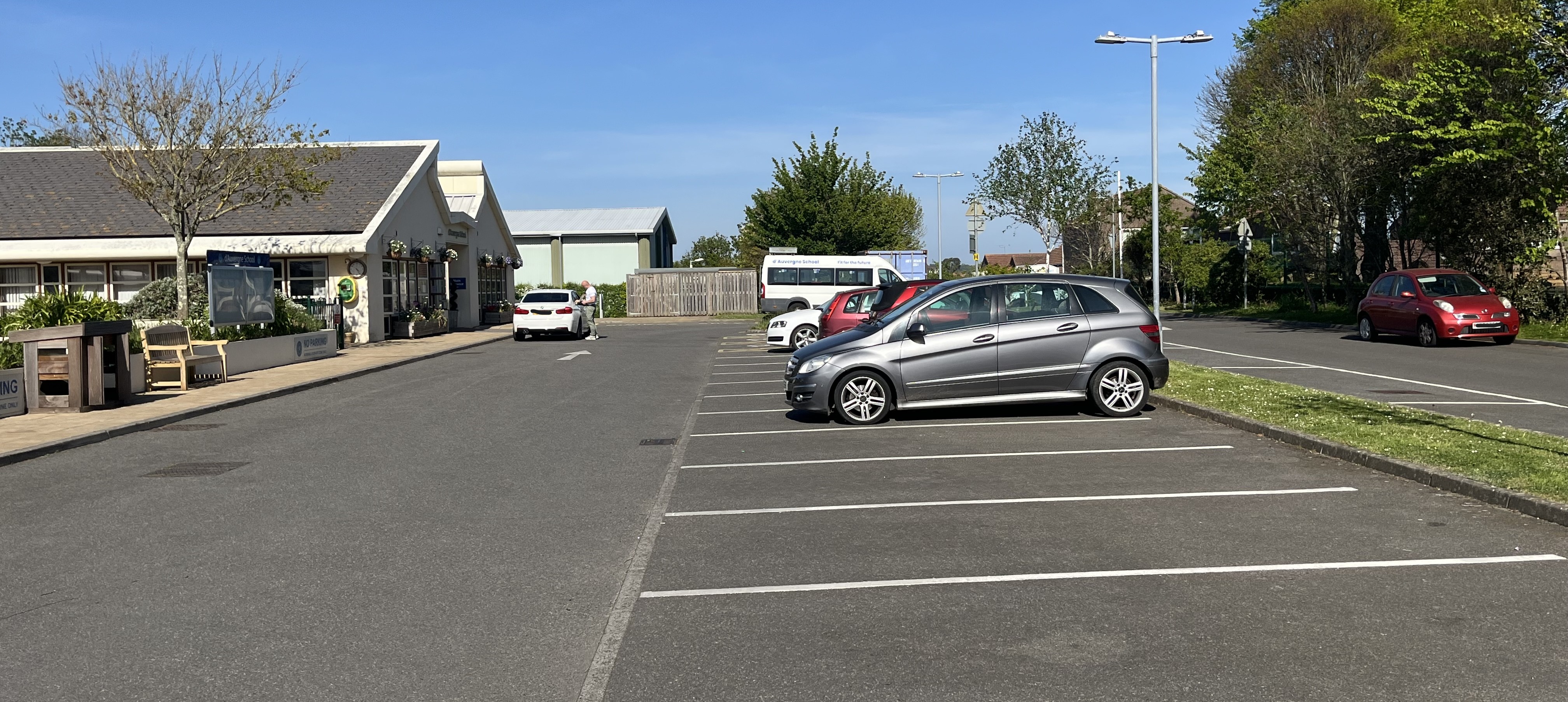 General parking bays outside d'Auvergne School