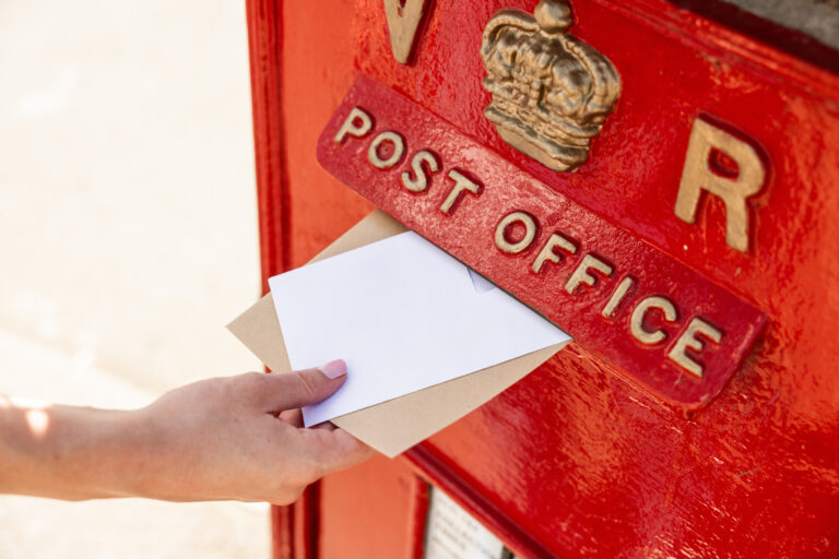 Postal vote being cast
