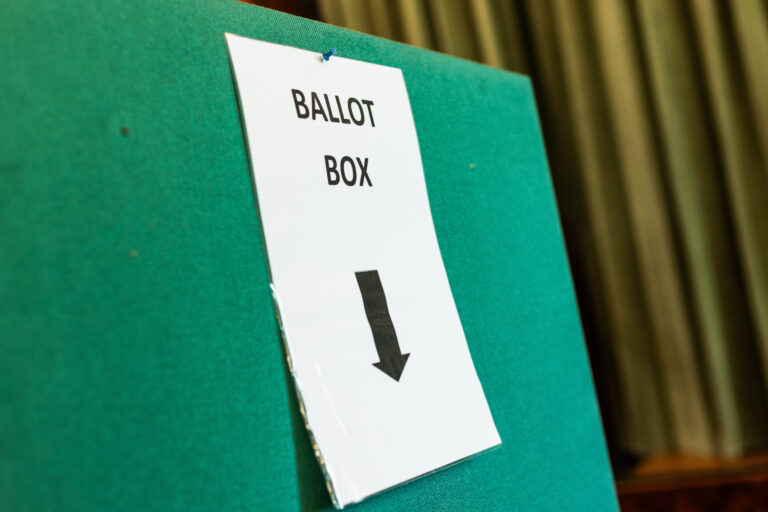 Ballot box sign