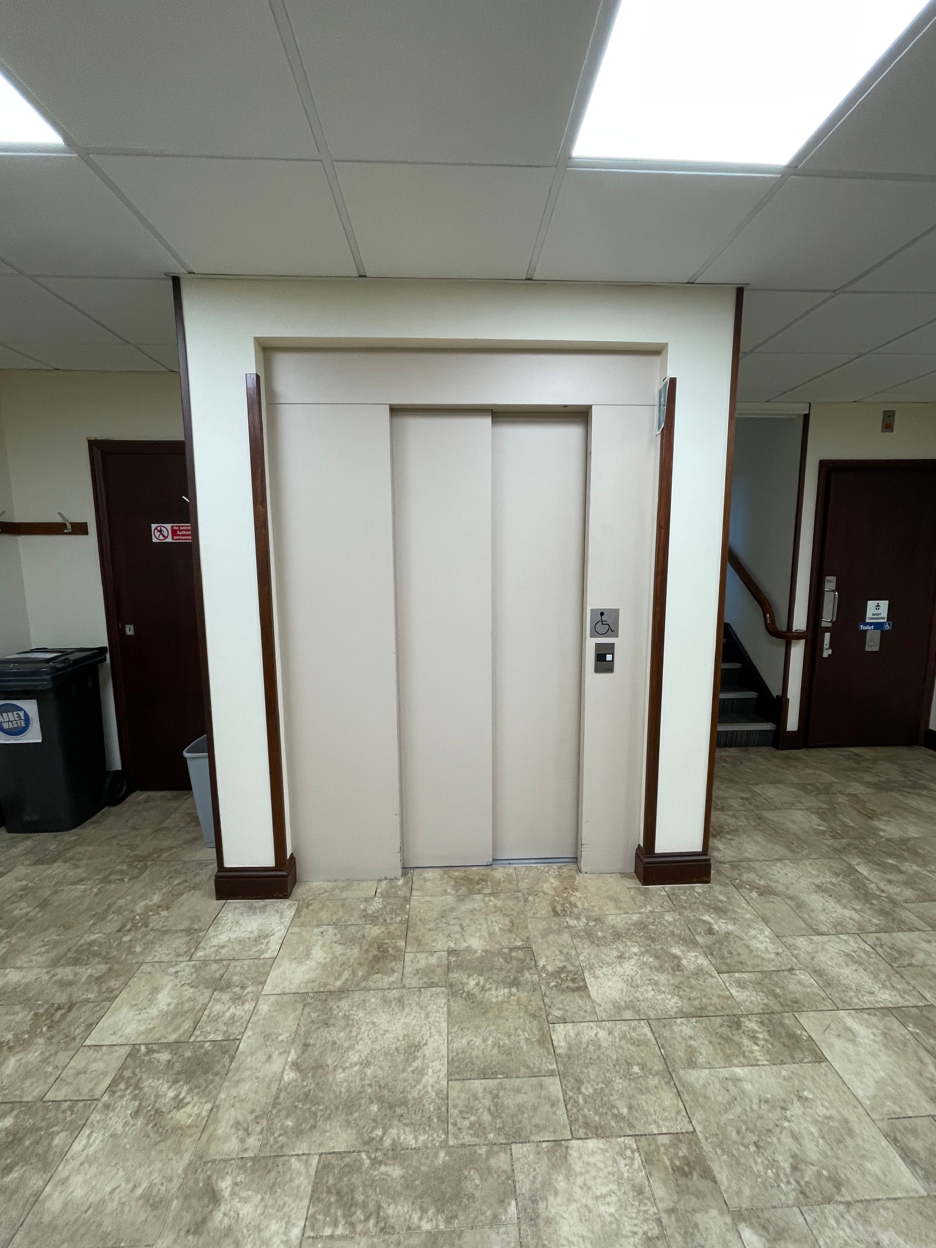 Lift on ground floor in St. Paul's Centre.