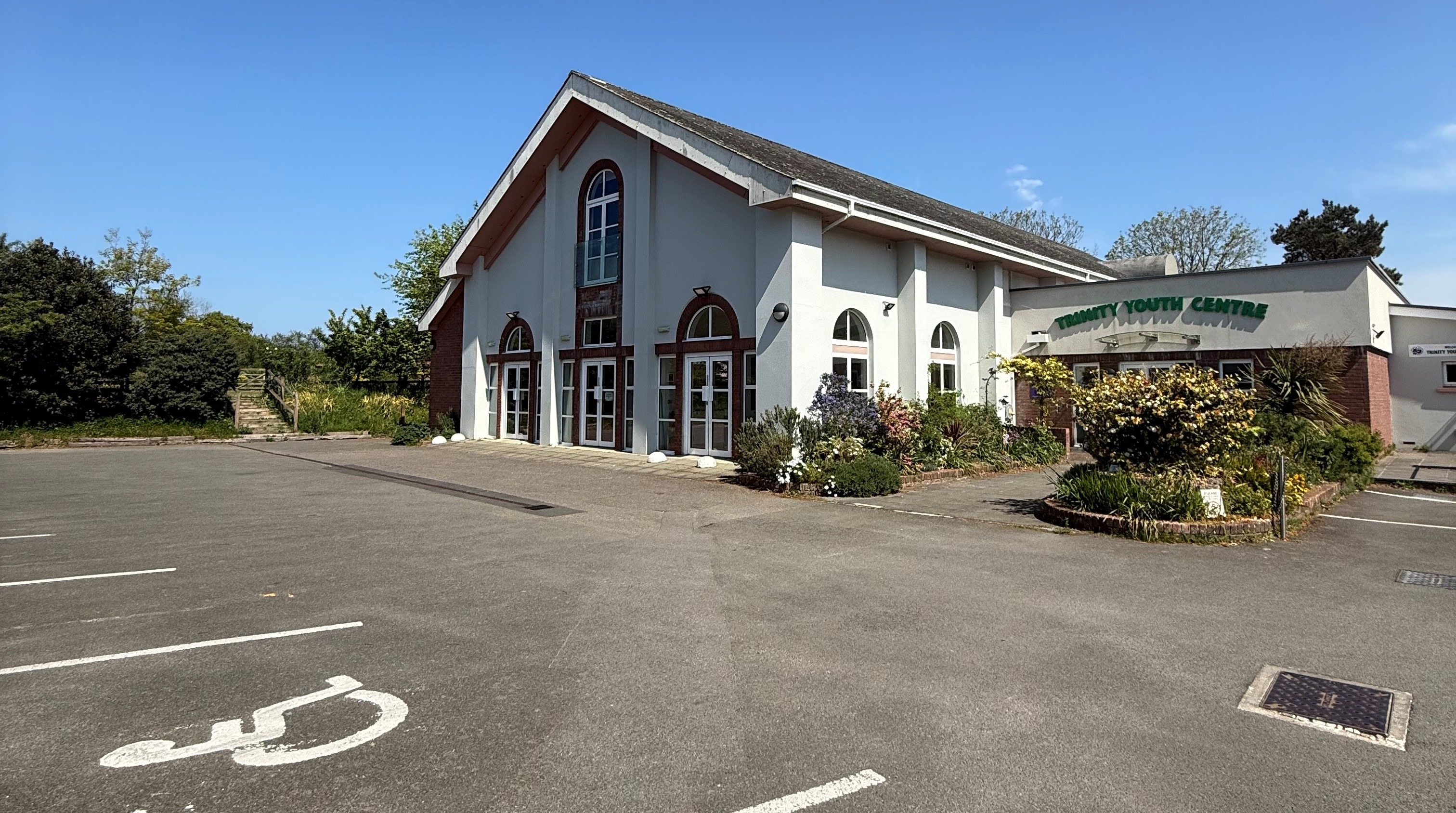 Exterior view of Trinity Youth Centre - exit.